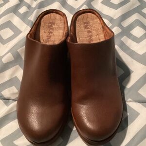 Women’s KORKS “Mallory” Brown Wedge Clogs - Size 9